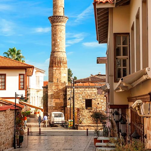 Truncate Minaret or Kesik Minare Mosque, Antalya, Turkey